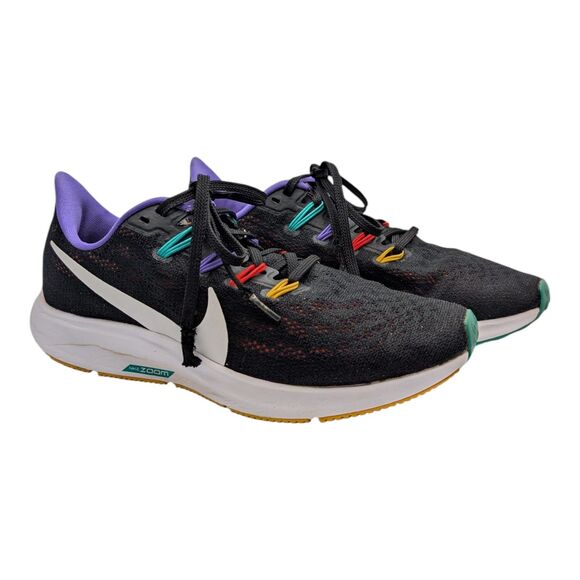 Nike Zoom Pegasus 36 Running Shoe Womens 8 Black Multicolor sneakers athleisure - Picture 3 of 11
